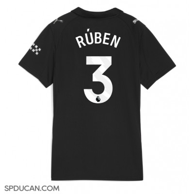 Zenski Nogometni Dres Manchester City Ruben Dias #3 Gostujuci 2025-26 Kratak Rukav Zenski Nogometni Dres Manchester City Ruben Dias #3 Gostujuci 2025-26 Kratak Rukav